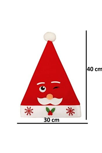 dalip Santa Claus Hat, Flippy, Model 3 with Mustache, Universal Size, Textile Material, 30 x 40 cm, White/