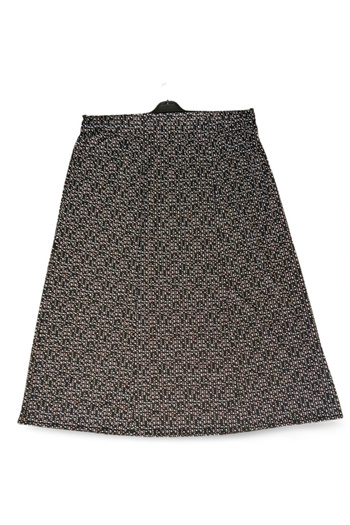 shopwave Full Lycra Pigment Combed Cotton Skirt with Elastic Waist Mother's Skirt Long Prayer Skirt - - D4