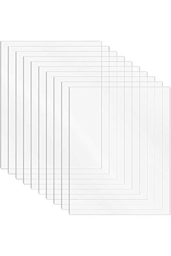 BPA Bevesinol A® - 10 Pieces Transparent Acrylic Sheets, 1mm Plexiglass for Handicrafts, Drawing, Photo