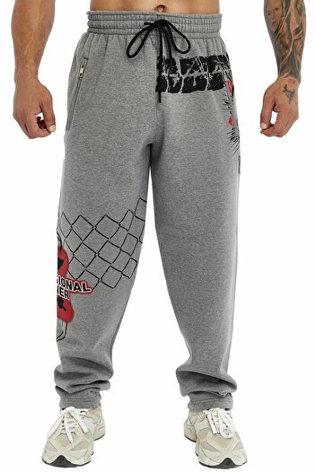 Big Sam Men's Loose Fit Winter Sweatpants 3 Thread Sports Pants