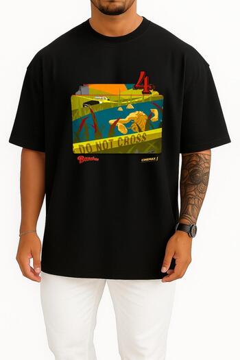 Bahriyeli Collection Oversize Banshee Series and Season Folder Icons, Banshee S04 Foreign Chest Design Unisex T-Shirt