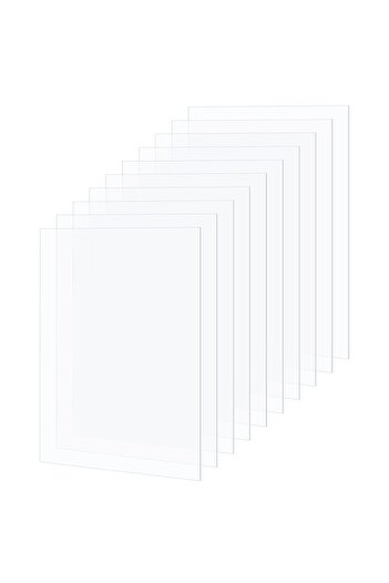 Slasa 10 sheets of 0.7mm acrylic sheets - Transparent glass replacement for frames and project displays -