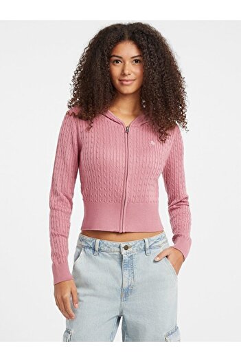 Guess Jeans Kadın Yün Karışımlı Triko Hırka