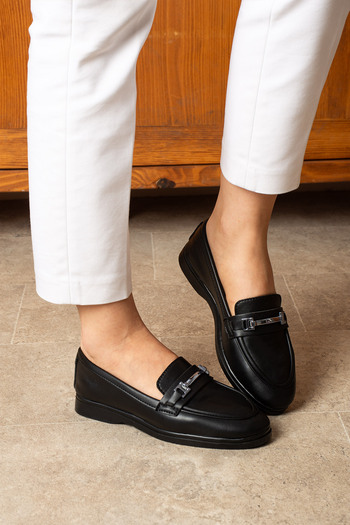 topukludünyası Daily Buckle Loafer Women's Ballet Shoes