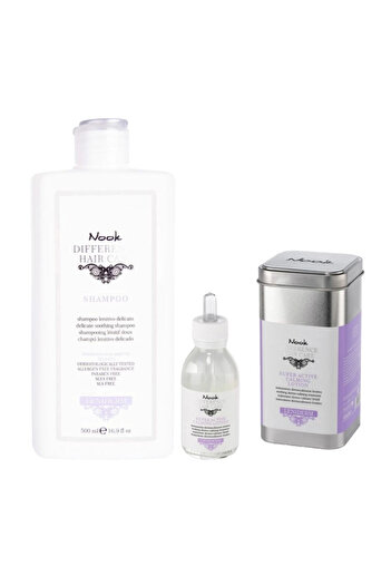 Nook Pachet pentru calmarea scalpului iritat Difference Leniderm – Sampon 500ml, Lotiune 125ml