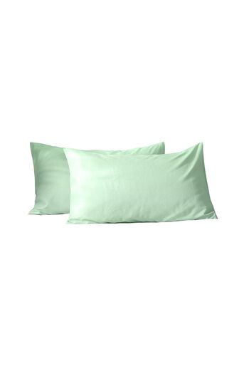 VODDİ Light Green |   2 Pillowcases with Covers |   Overlock Dikim |   90% Cotton