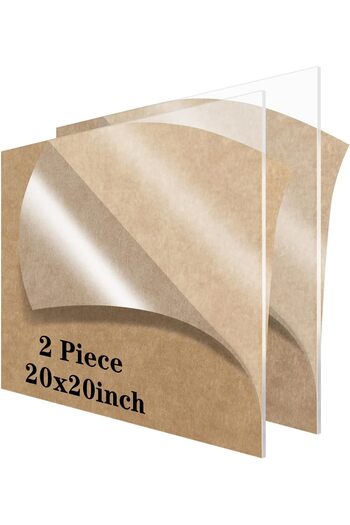 Slasa Linlock - 6 Pieces 20 x 20 x 1/8 Sheet Acrylic - Signs, Crafts, Photo Frames, DIY Projects