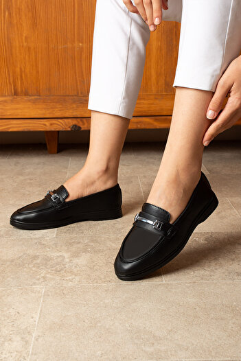 topukludünyası Daily Buckle Loafer Women's Ballet Shoes