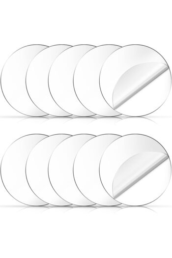 Slasa Transparent Acrylic Discs - 10 Pieces, 10 Round Sheets with 1/25 Inch Thickness