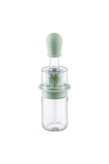 Lumi LUXURY Recipient ulei, cu pensula, plastic + silicon, transparent, 180 ml