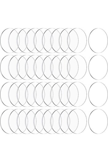 Slasa 40 Pieces of Round Transparent Acrylic Sheets 3x3 inches, 0.12-inch Thick Acrylic Discs for DIY Craf