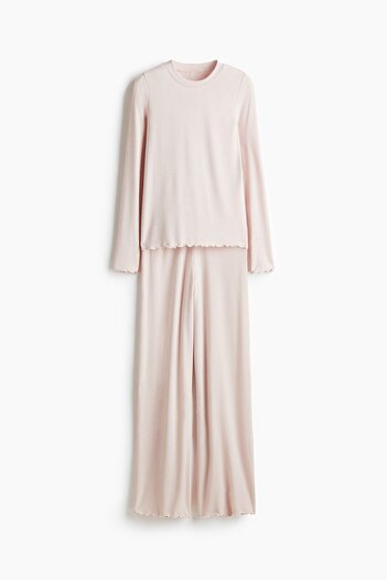 H&M Overloklu Pijama Takımı