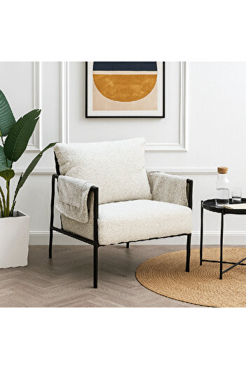 genric Single Chair - Bouclé Fabric Gray