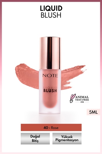 NOTE Liquid Blush Nemlendirici Etkili Likit Allık - 40 Rose