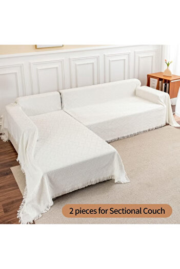 Primo Plus Pastoral Style Sofa Slipcover White 130 x 180cm