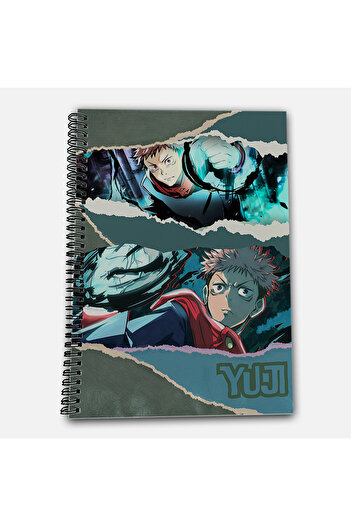 Define Moyas Jujutsu Kaisen Itadori Yuji Unlined A4 School Notebook 72 Sheets Model 2