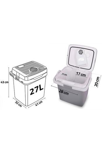 Berdsen Refrigerator, 27 L, electronic display, cooling and heating function, foldable handle, key lock...
