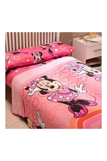 Minnie Mouse Bed linen set, 4 pieces, mattress cover 160x200 cm, bed sheet 240x280 cm, 2 pillowcases 50x70 cm