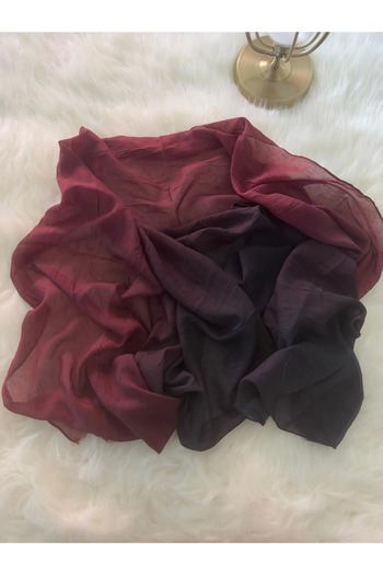 VaVscarfs Gradient Color Transitioning Comfort Shawl Burgundy