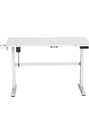 DELTACO Gaming Desk Gaming WT95, Adjustable Height, Cable Management, White