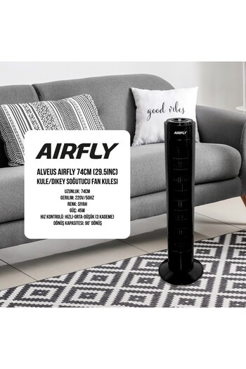 Alveus Airfly 74 cm Kule Tipi Kumandalı Vantilatör