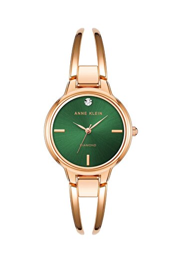 Anne Klein Women's Genuine Diamond Dial Bangle Watch