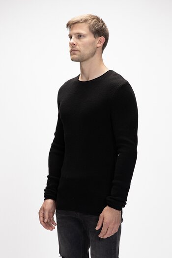 Bad Bear Tender Black Crew Neck Men's Knit Sweater