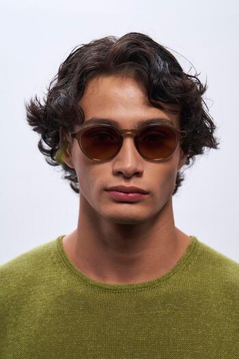 Bilge Karga Pearl Brown Gradient Men's Sunglasses