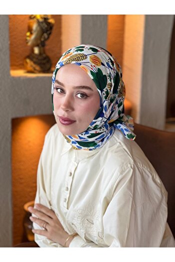 Modakaşmir Flowers Pattern Bamboo Scarf