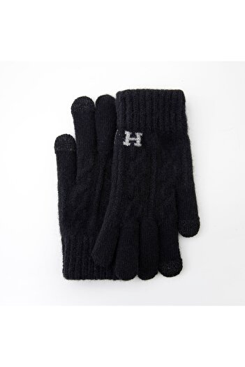 Flippy Men's Gloves, Model H, Touchscreen Function, Knitted Acrylic Material, Elastic Cuff, Soft Int