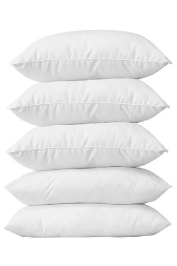 Divanev 8 Pieces White Inner Pillowcases with Zipper 60X80 cm