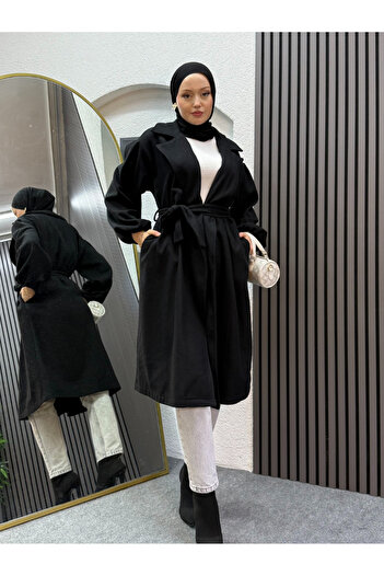 ENSA TESETTUR Nora Kaşe Coat Black