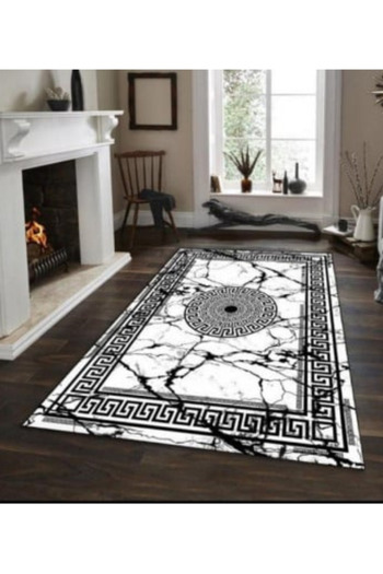 Blusmart Living room rug, black/white pattern