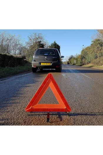 Generic Reflective Emergency Safety Triangle for Car – Roadside Warning Sign with Foldable Stand