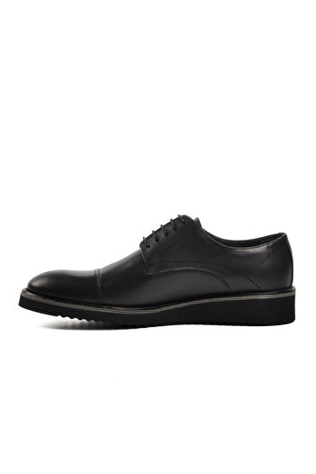Fosco Black Genuine Leather Men's Classic Shoes