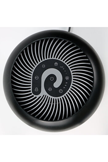EvoAir Evoair Air Purifier, YuvoSpin, UV Lamp, True Hepa, Pollen/Pet Function, Ambient Light, Black