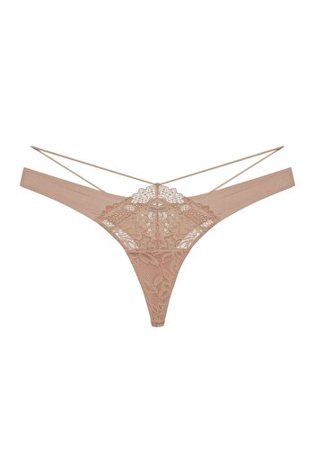 ESOTIQ Women's Thong Panties G-String with Lace Details and Removable Hips Strap | Notty