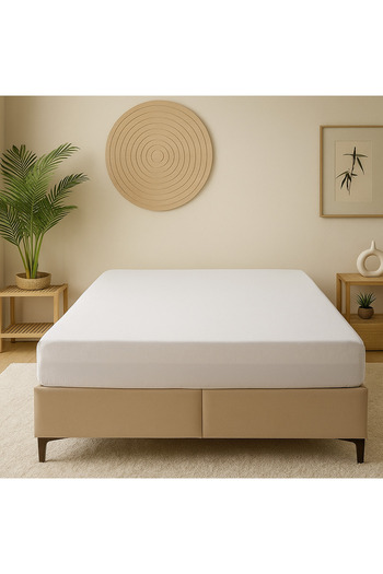 Sabia Fitted Mattress Pad – Thin Tulle Edge with Elastic on 4 Sides, Non-Slip Mattress Protector, Cotton Polyester