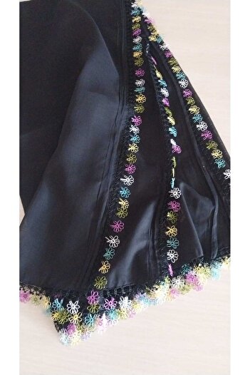 Papatyam Handcrafted Shuttle Work Embroidery/3.5 Edge Embroidered Shuttle Embroidery Yemeni/Handcrafted Dowry Veil/100X100/Reyyan