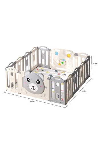 FULLJOY Portable Play Yards, Baby Playpen, Ball Fence, Foldable Crawling Fences, 148*115*62cm