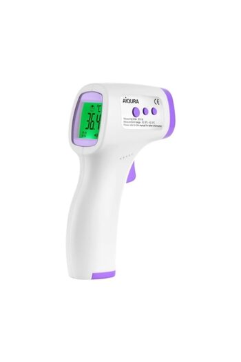 Promagg Non-Contact Infrared Digital Thermometer, White/Purple
