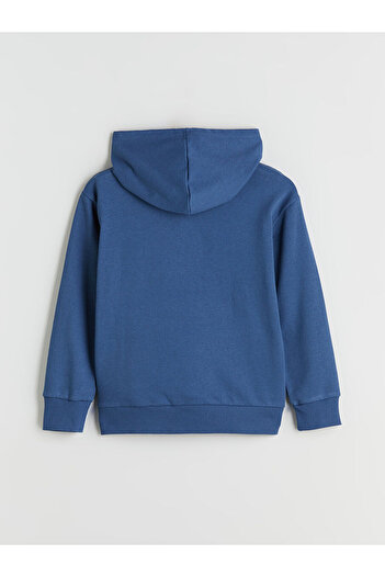 LC Waikiki Lcw Kids Navy Blue Hooded Boys' Sweatshirt W5Ev43Z4