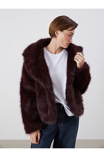 LC Waikiki Jacket Collar Women's Fur Coat