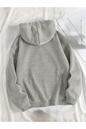 FUFLUNS Star Printed Oversize Hooded Sweatshirt