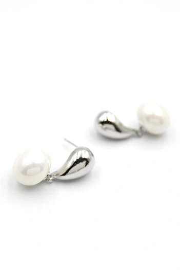 shopwave Pearl Earrings - Silver