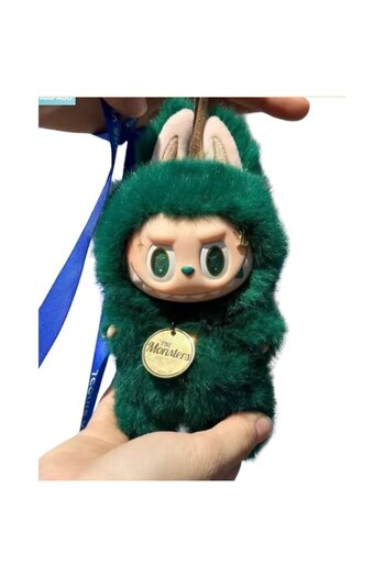 victiny Plush Keychain Toy for Backpack, Bag, and Keys - Fluffy and Charming Green LV Model
