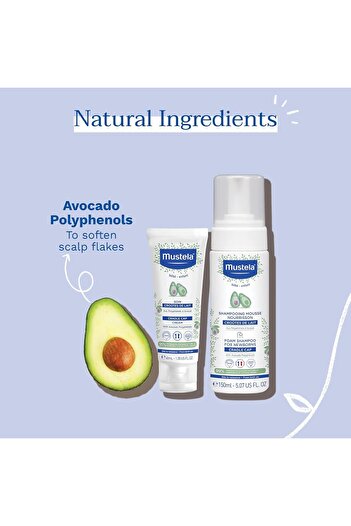 Mustela Cradle Cap Baby Kit - Natural Shampoo and Cream for Babies with Avocado