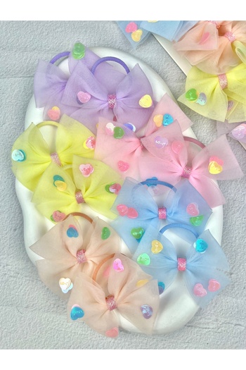 Toka Sepetim Heart Decorated Bow Tie Set 5 Pairs
