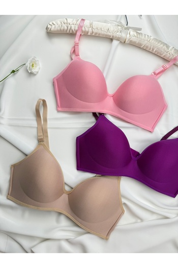 ROZENİN LINGERIE Wireless Lotus Recovery Economical Package Set of 3 Bras