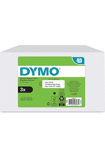 STOREMAX ملصقات عناوين البريد الأصلية من نوع LW لطابعات الملصقات LabelWriter، (1-1/8 بوصة × 3-1/2 بوصة)، 6 لفات 350 ملصق لكل لفة